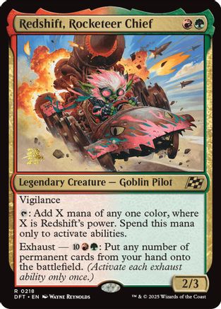 Redshift, Rocketeer Chief (PRE-218) [Prerelease Cards] Foil MTG Single Wizards of the Coast