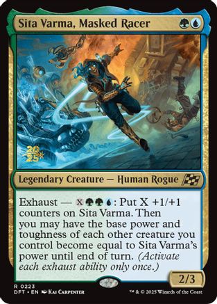 Sita Varma, Masked Racer (PRE-223) [Prerelease Cards] Foil MTG Single Wizards of the Coast