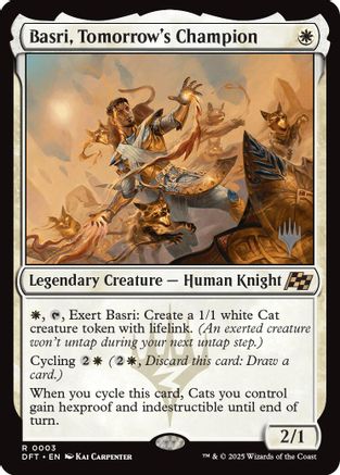 Basri, Tomorrow's Champion (PPDFT-003) [Promo Pack: Aetherdrift] Foil MTG Single Wizards of the Coast