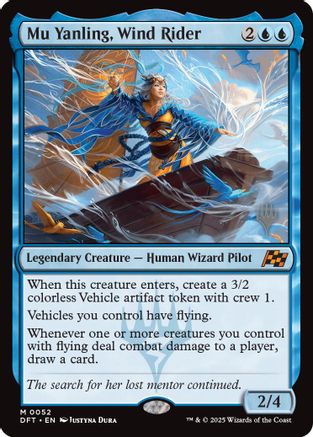 Mu Yanling, Wind Rider (PPDFT-052) [Promo Pack: Aetherdrift] Foil MTG Single Wizards of the Coast
