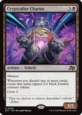Cryptcaller Chariot (PPDFT-080) [Promo Pack: Aetherdrift] Foil MTG Single Wizards of the Coast
