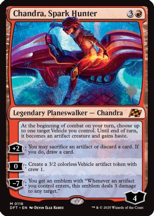Chandra, Spark Hunter (PPDFT-116) [Promo Pack: Aetherdrift] Foil MTG Single Wizards of the Coast