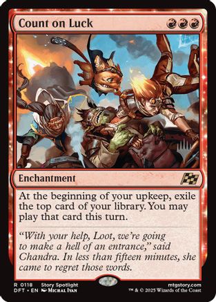 Count on Luck (PPDFT-118) [Promo Pack: Aetherdrift] MTG Single Wizards of the Coast