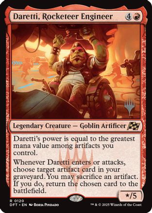 Daretti, Rocketeer Engineer (PPDFT-120) [Promo Pack: Aetherdrift] MTG Single Wizards of the Coast