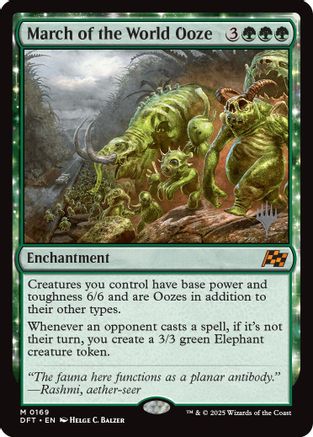 March of the World Ooze (PPDFT-169) [Promo Pack: Aetherdrift] Foil MTG Single Wizards of the Coast
