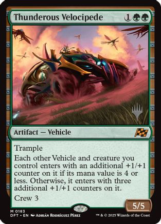 Thunderous Velocipede (PPDFT-183) [Promo Pack: Aetherdrift] MTG Single Wizards of the Coast