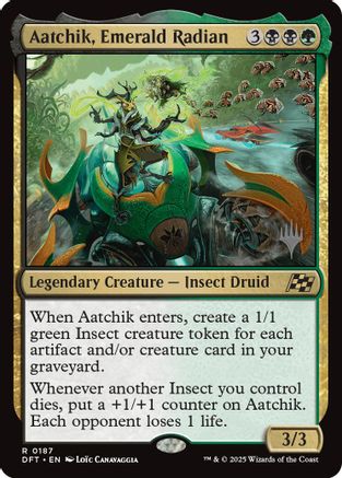 Aatchik, Emerald Radian (PPDFT-187) [Promo Pack: Aetherdrift] Foil MTG Single Wizards of the Coast
