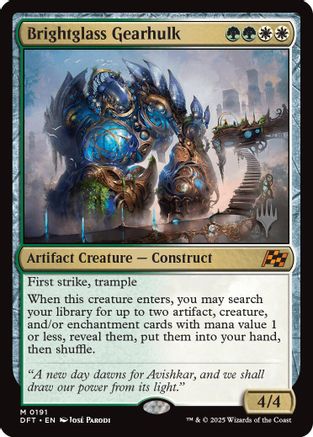 Brightglass Gearhulk (PPDFT-191) [Promo Pack: Aetherdrift] MTG Single Wizards of the Coast