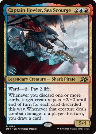 Captain Howler, Sea Scourge (PPDFT-194) [Promo Pack: Aetherdrift] MTG Single Wizards of the Coast