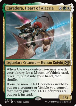 Caradora, Heart of Alacria (PPDFT-195) [Promo Pack: Aetherdrift] Foil MTG Single Wizards of the Coast