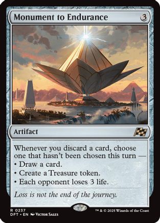 Monument to Endurance (PPDFT-237) [Promo Pack: Aetherdrift] MTG Single Wizards of the Coast