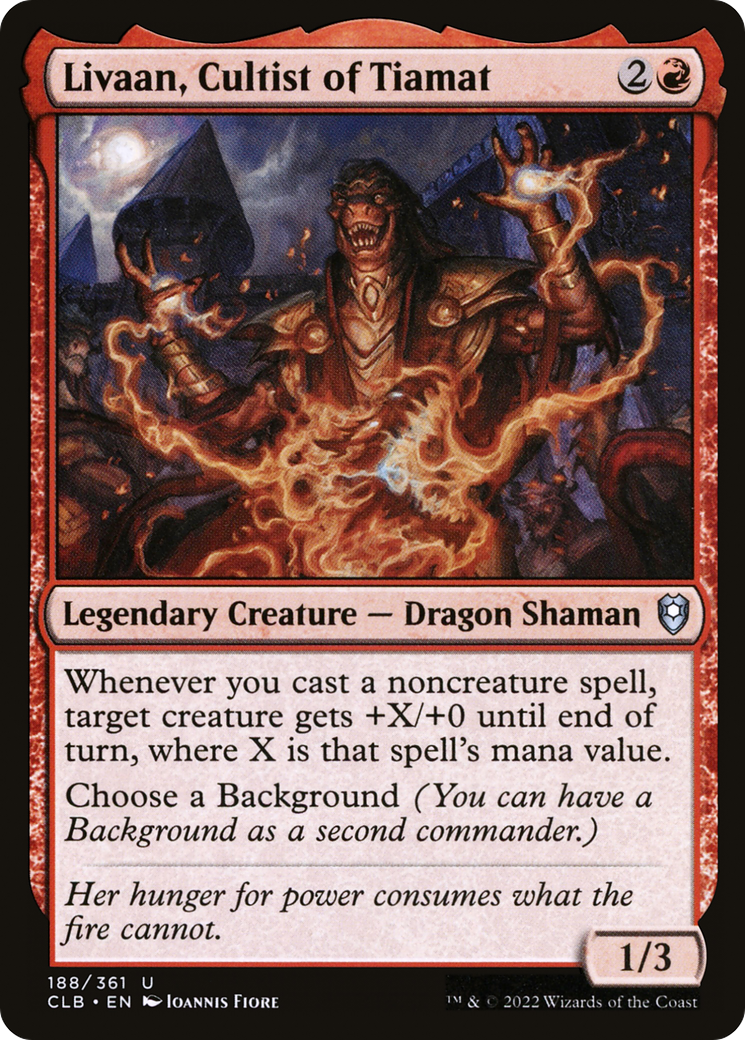 Livaan, Cultist of Tiamat (CLB-188) [Commander Legends: Battle for Baldur's Gate] Foil MTG Single Wizards of the Coast