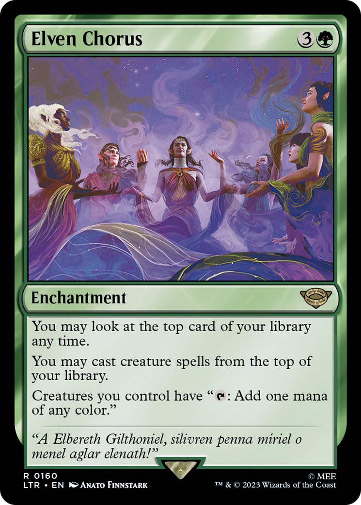 Elven Chorus (LTR-160) [The Lord of the Rings: Tales of Middle-earth] Foil MTG Single Wizards of the Coast