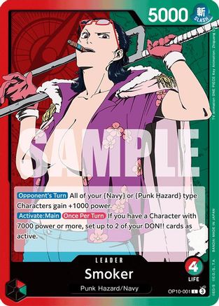 Smoker (001) (OP10-001) [Royal Blood] One Piece Single Bandai