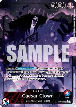 Caesar Clown (002) (Parallel) (OP10-002) [Royal Blood] Foil One Piece Single Bandai