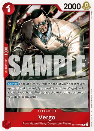 Vergo (OP10-004) [Royal Blood] Foil One Piece Single Bandai