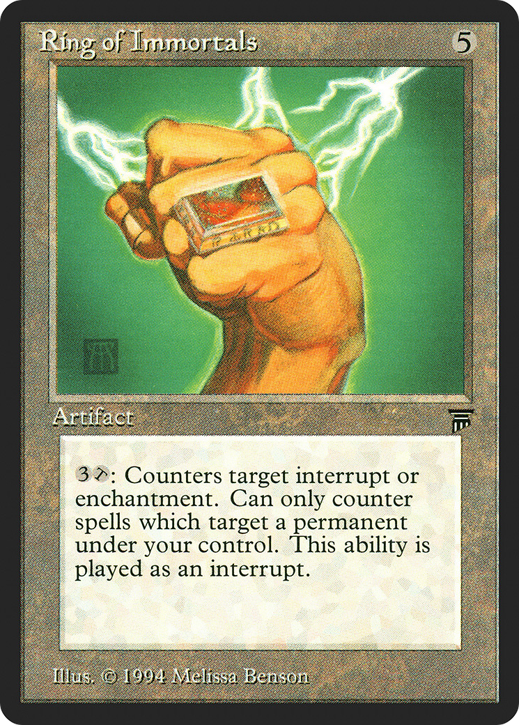 Ring of Immortals (LEG-293) [Oldschool] Legends MTG Single Wizards of the Coast