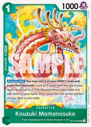 Kouzuki Momonosuke (028) (OP10-028) [Royal Blood] One Piece Single Bandai