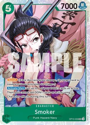 Smoker (030) (OP10-030) [Royal Blood] Foil One Piece Single Bandai