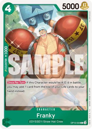 Franky (034) (OP10-034) [Royal Blood] One Piece Single Bandai