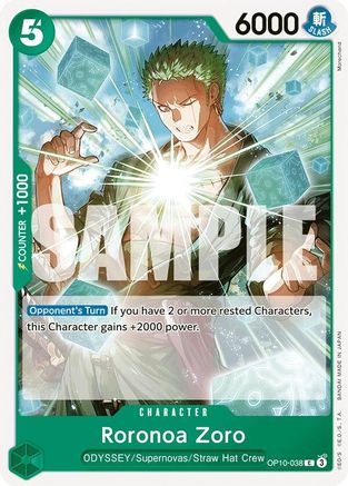 Roronoa Zoro (038) (OP10-038) [Royal Blood] One Piece Single Bandai