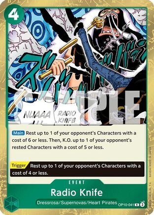 Radio Knife (OP10-041) [Royal Blood] Foil One Piece Single Bandai