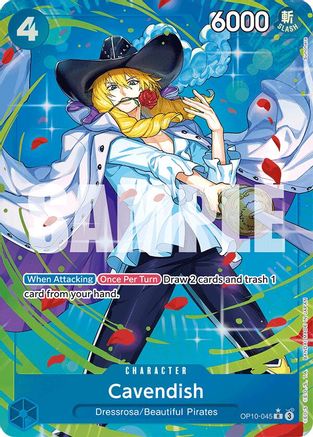 Cavendish (045) (Parallel) (OP10-045) [Royal Blood] Foil One Piece Single Bandai