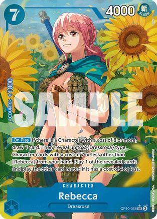 Rebecca (Parallel) (OP10-058) [Royal Blood] Foil One Piece Single Bandai