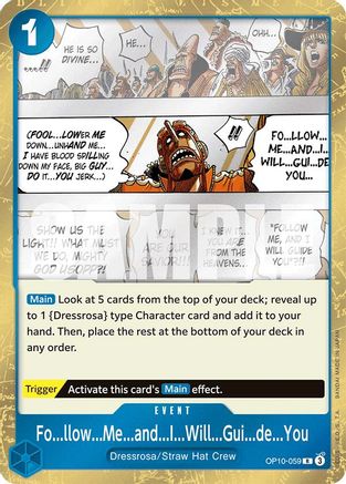 Fo...llow...Me...and...I...Will...Gui...de...You (OP10-059) [Royal Blood] Foil One Piece Single Bandai