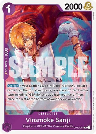 Vinsmoke Sanji (OP10-063) [Royal Blood] Foil One Piece Single Bandai