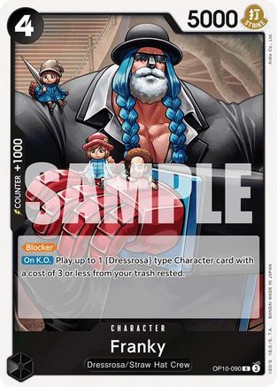 Franky (090) (OP10-090) [Royal Blood] Foil One Piece Single Bandai