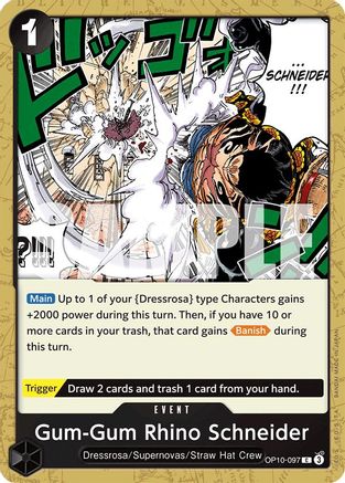 Gum-Gum Rhino Schneider (OP10-097) [Royal Blood] One Piece Single Bandai
