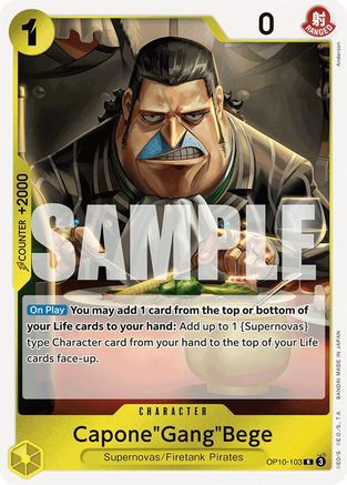 Capone"Gang"Bege (OP10-103) [Royal Blood] Foil One Piece Single Bandai
