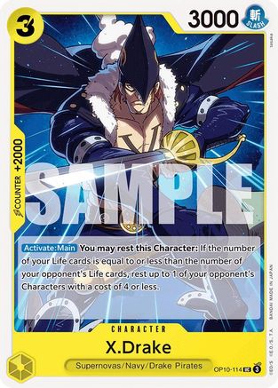 X.Drake (OP10-114) [Royal Blood] One Piece Single Bandai