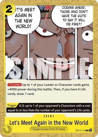 Let's Meet Again in the New World (OP10-115) [Royal Blood] One Piece Single Bandai