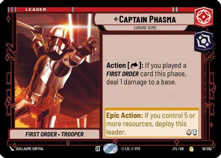 Captain Phasma - Chrome Dome (010/262) [Jump to Lightspeed] Star Wars: Unlimited Single Disney