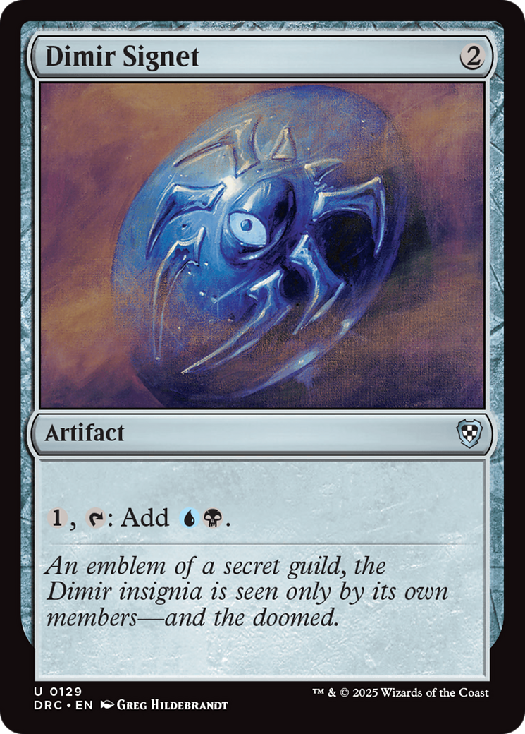 Dimir Signet (DRC-129) [Commander: Aetherdrift] MTG Single Wizards of the Coast