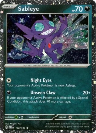 Sableye (Cosmos Holo) (136) Holofoil [Misc: Cards & Products] Pokemon Single Pokémon