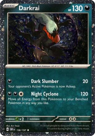 Darkrai (Cosmos Holo) (136) Holofoil [Misc: Cards & Products] Pokemon Single Pokémon
