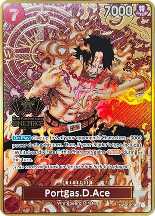Portgas.D.Ace (One Piece Japanese Version 2nd Anniversary Set) (OP02-013) [One Piece Promotion Cards] Foil One Piece Single Bandai