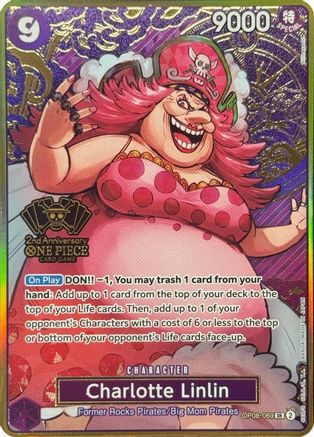 Charlotte Linlin (One Piece Japanese Version 2nd Anniversary Set) (OP08-069) [One Piece Promotion Cards] Foil One Piece Single Bandai