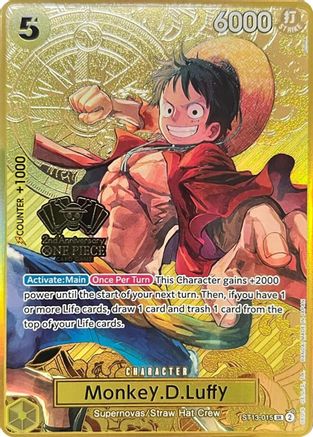 Monkey.D.Luffy (One Piece Japanese Version 2nd Anniversary Set) (ST13-015) [One Piece Promotion Cards] Foil One Piece Single Bandai