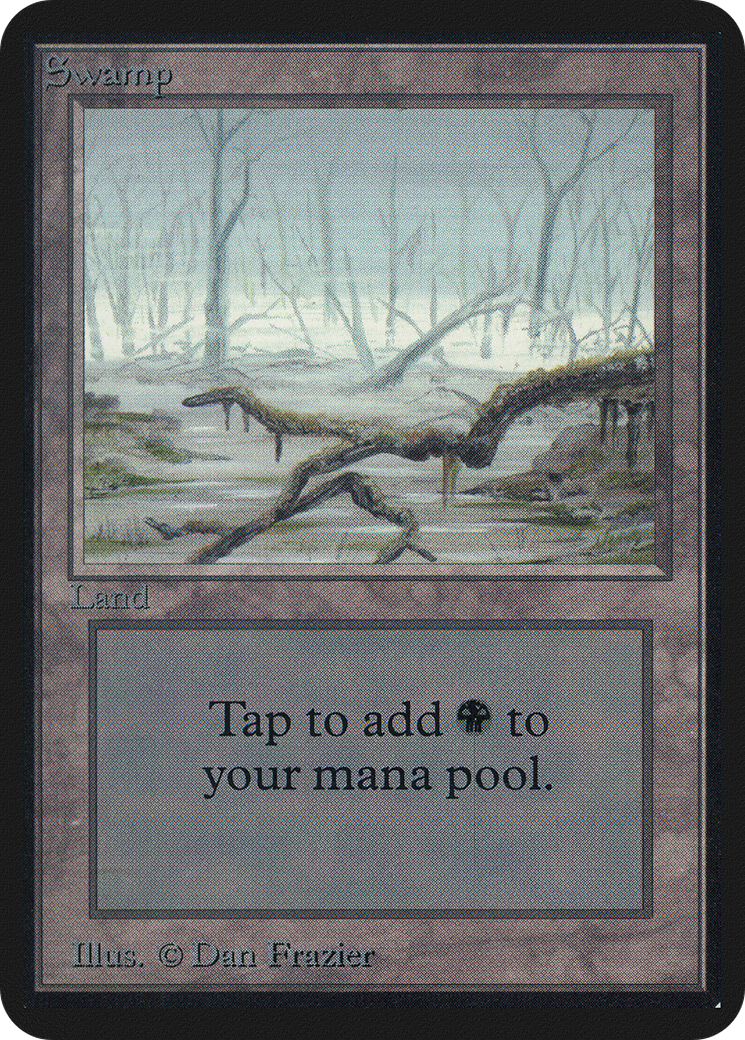 Swamp (LEA-290) [Oldschool] Limited Edition Alpha MTG Single Wizards of the Coast