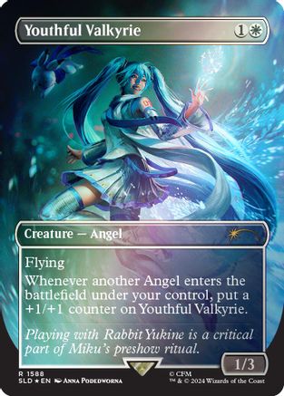 Youthful Valkyrie (Rainbow Foil) (SLD-1588) [Secret Lair] Drop Series Foil MTG Single Wizards of the Coast
