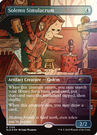Solemn Simulacrum (1725) (Rainbow Foil) (SLD-1725) [Secret Lair] Drop Series Foil MTG Single Wizards of the Coast