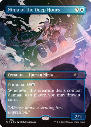 Ninja of the Deep Hours (Rainbow Foil) (SLD-1912) [Secret Lair] Drop Series Foil MTG Single Wizards of the Coast