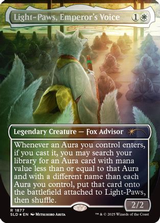 Light-Paws, Emperor's Voice (Rainbow Foil) (SLD-1877) [Secret Lair Drop Series] MTG Single Wizards of the Coast