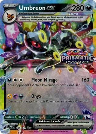 Umbreon ex - 060/131 (Prismatic Evolutions Stamp) Holofoil [Misc: Cards & Products] Pokemon Single Pokémon