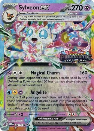 Sylveon ex - 041/131 (Prismatic Evolutions Stamp) Holofoil [Misc: Cards & Products] Pokemon Single Pokémon