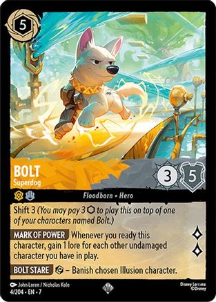 Bolt - Superdog (4/204) [Archazias Island] Lorcana Single Disney